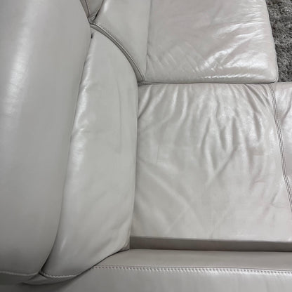 Italian leather sectional.