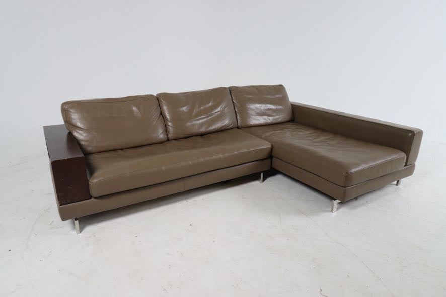 Kings living jasper leather sectional. Reconfigurable L shaped sofa couch