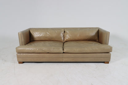 Mitchell Gold + Bob Williams leather sofa couch