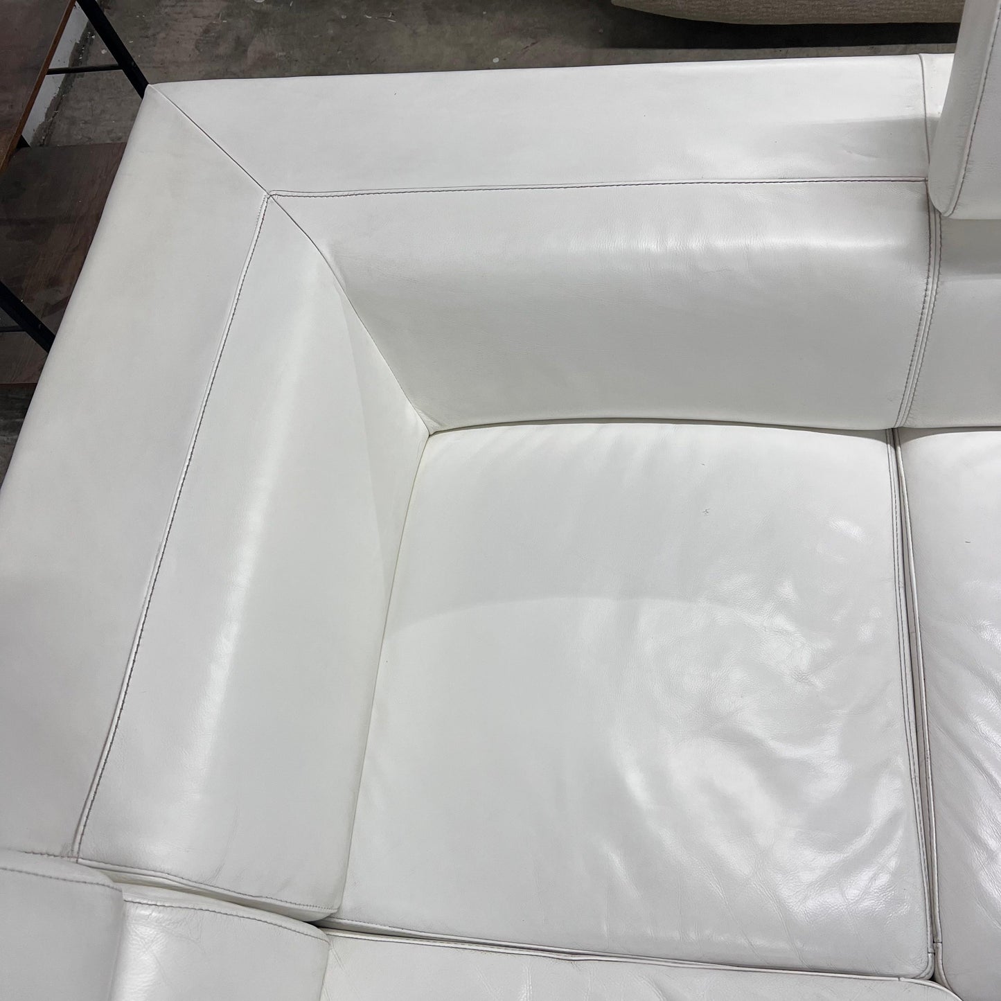 Scan design leather sectional.