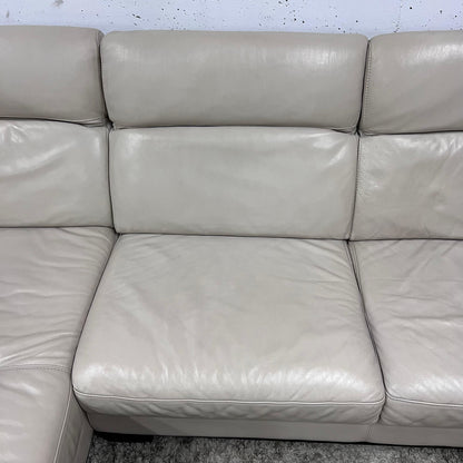 Italian leather sectional.