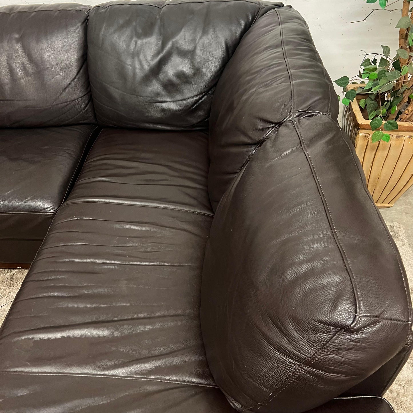 Jag's Furniture genuine leather sectional