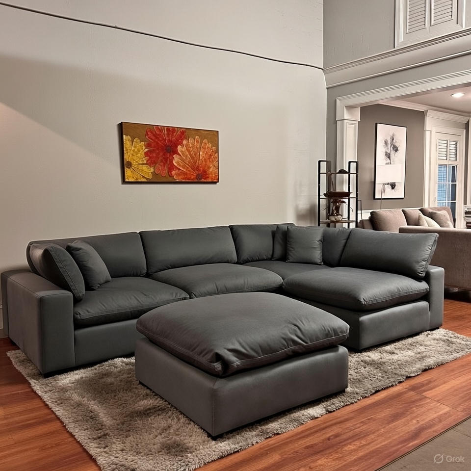Bnib CasaBella Haylee cloud sectional. Modular L shaped sofa couch
