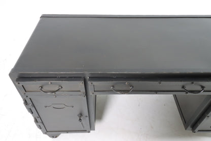 Restoration hardware iron bolt desk. Metal computer desk