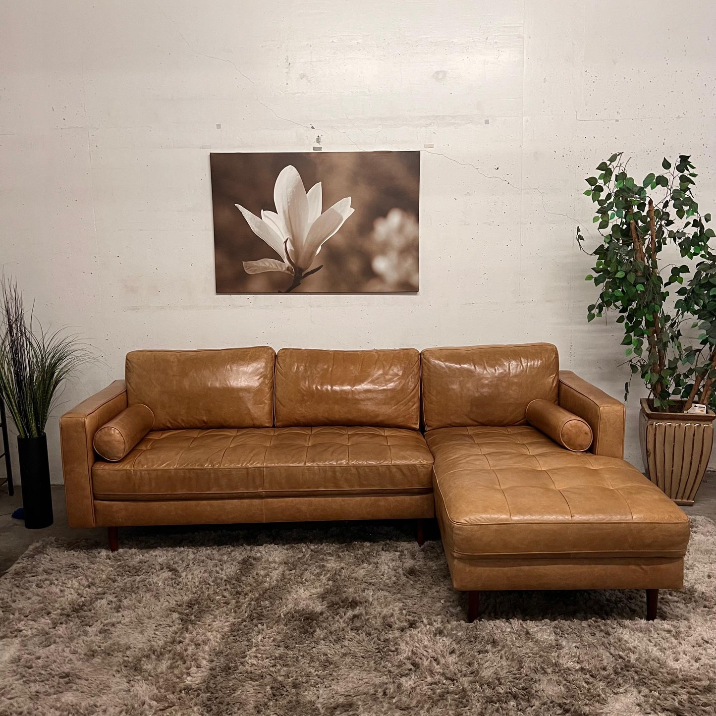 Structube kinsey leather sectional