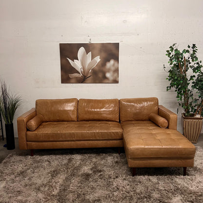 Structube kinsey leather sectional