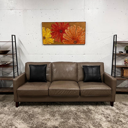 Real leather sofa. 3 seater couch