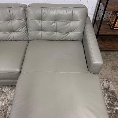 Amax leather sectional.