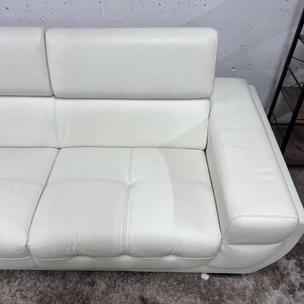 Lincoln sectional by future designs. Leather L shaped sofa couch.