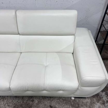 Lincoln sectional by future designs. Leather L shaped sofa couch.