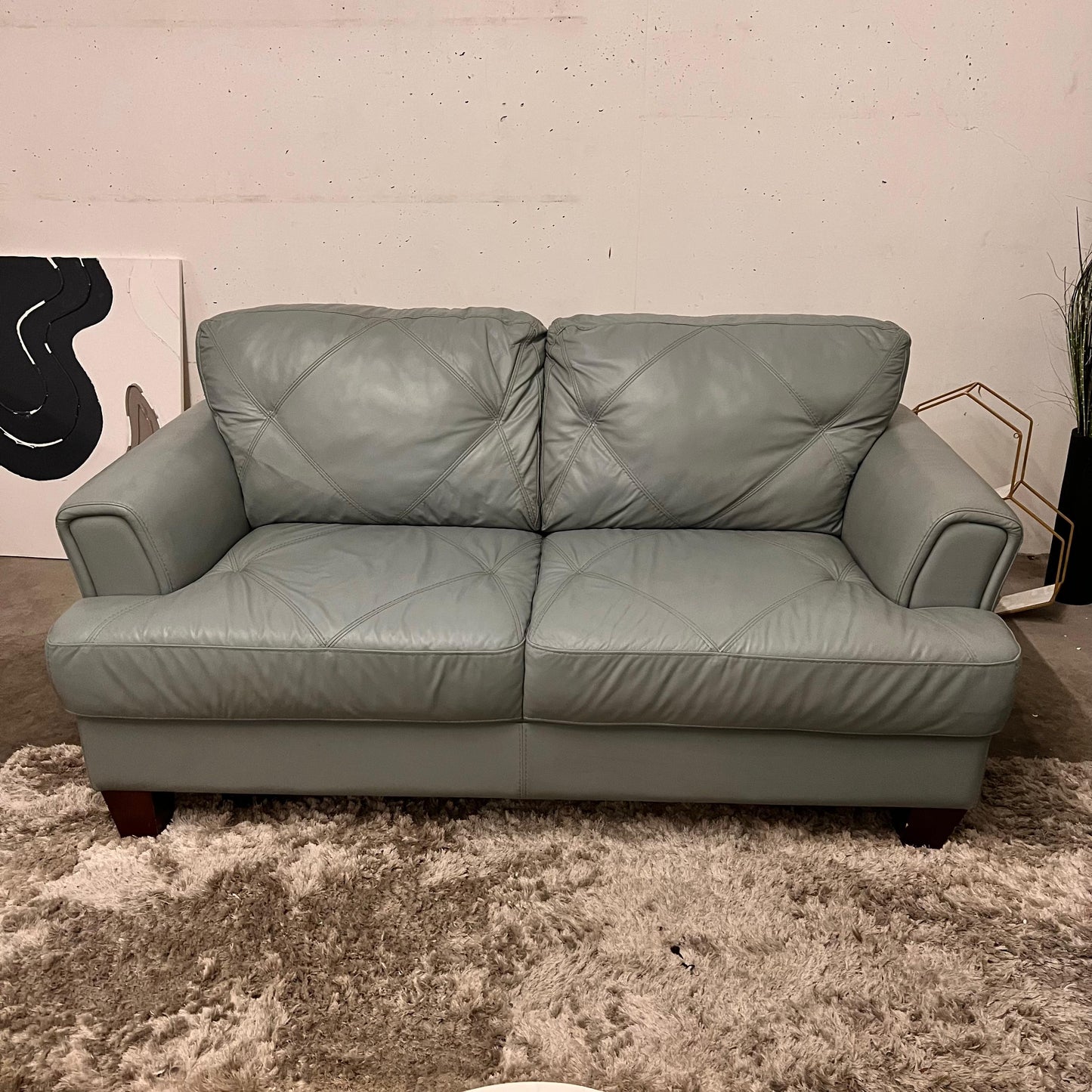 Chateau D'ax leather Sofa and loveseat set.