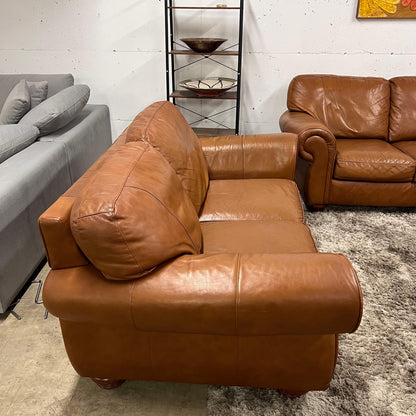 Lane furniture cognac sofa set.