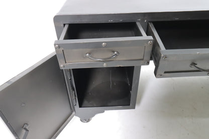 Restoration hardware iron bolt desk. Metal computer desk