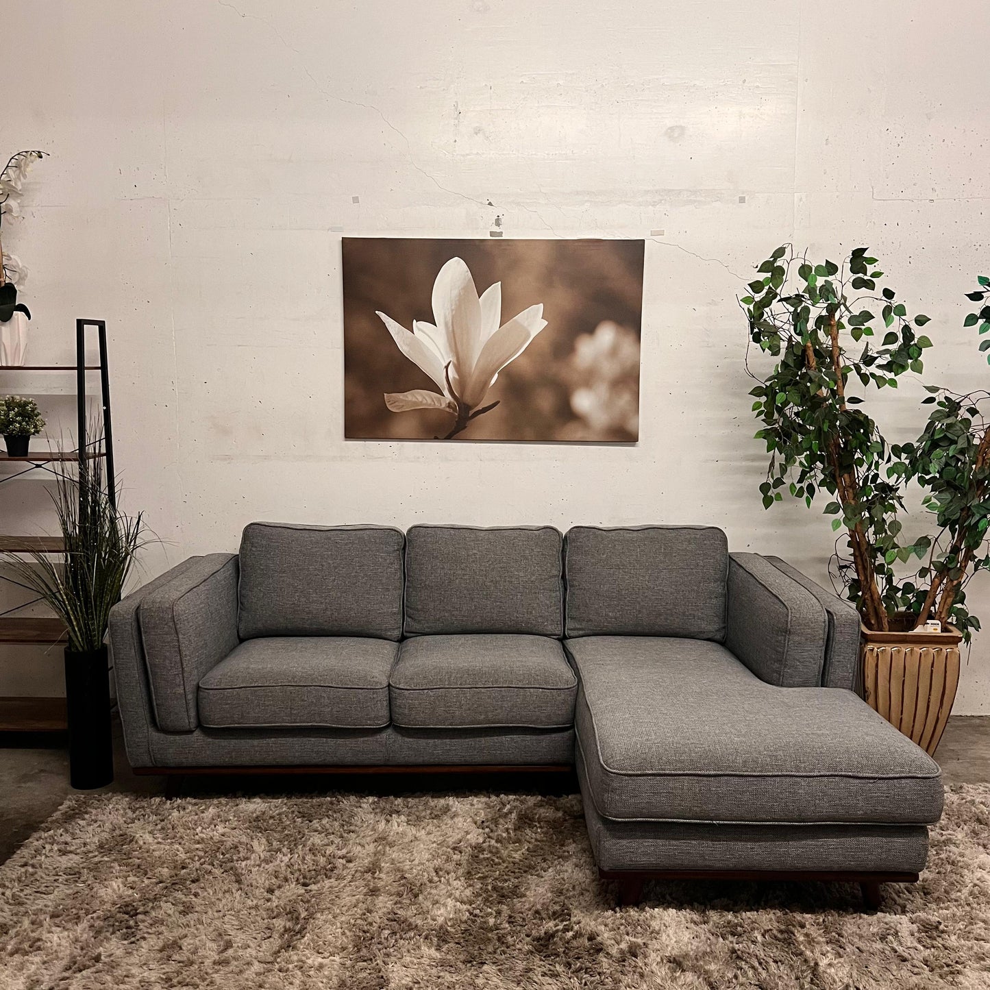 Q living MCM Sectional. L shaped sofa couch.