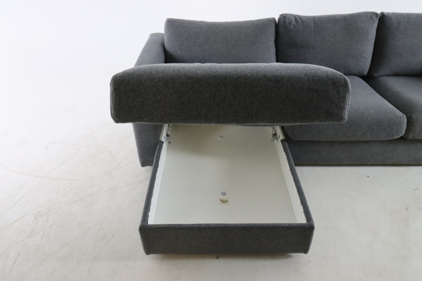 Ikea Finnala sectional. Grey L shaped sofa couch