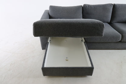 Ikea Finnala sectional. Grey L shaped sofa couch