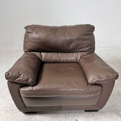 Natuzzi Editions full grain leather sofa set.