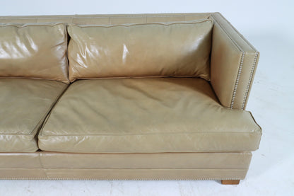 Mitchell Gold + Bob Williams leather sofa couch