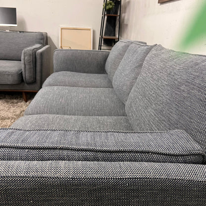 Article style sofa and loveseat set.
