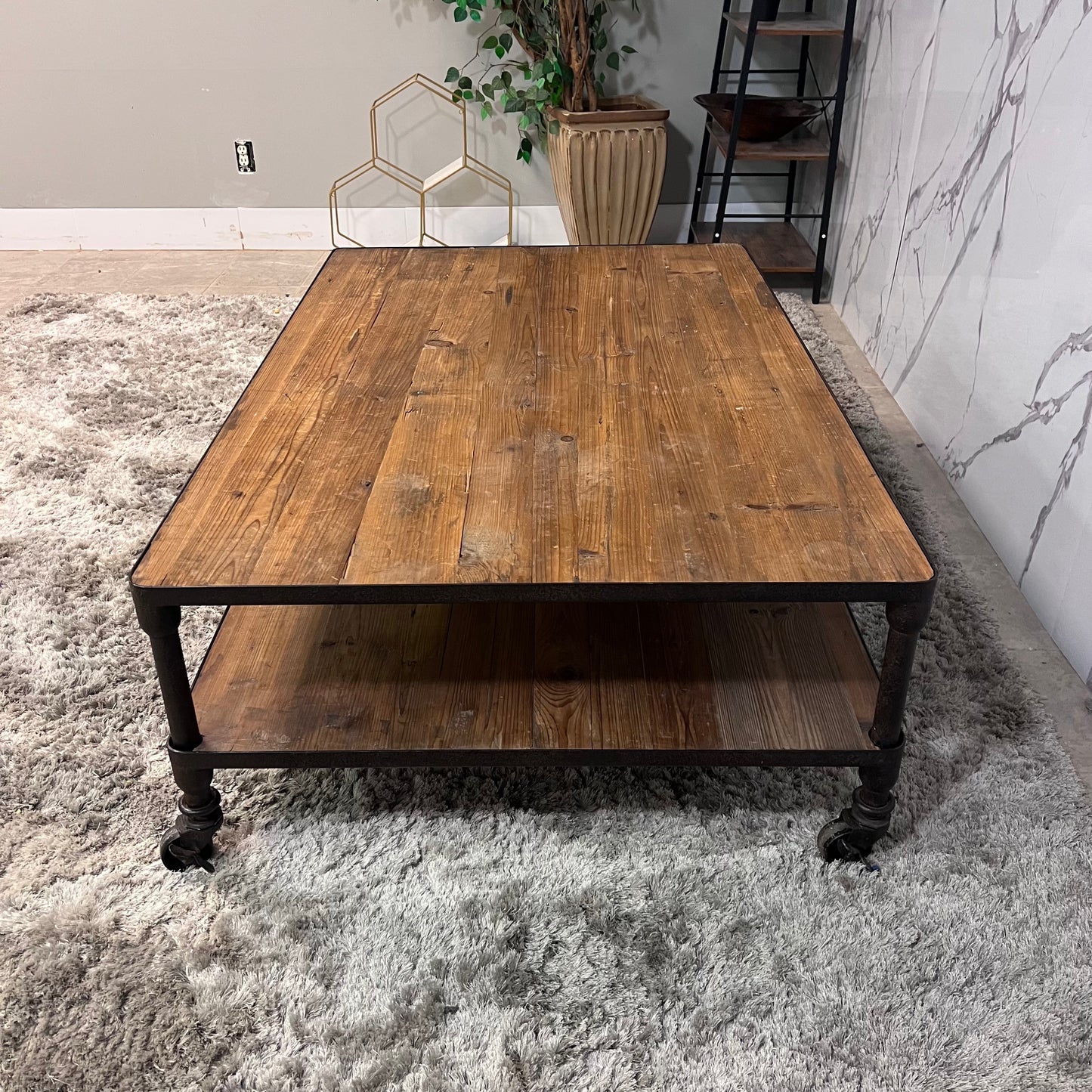 Restoration hardware flat iron coffee table