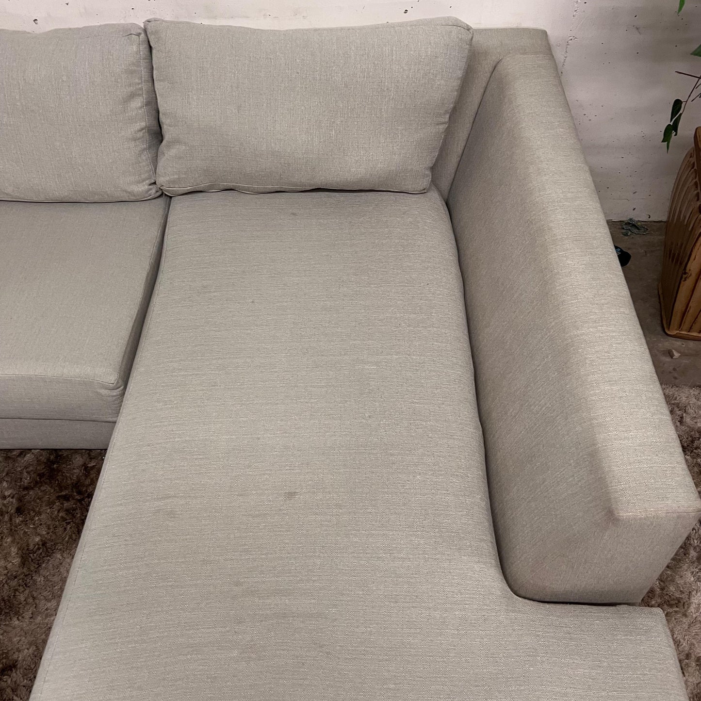Stylus custom made sectional. L shaped sofa couch.