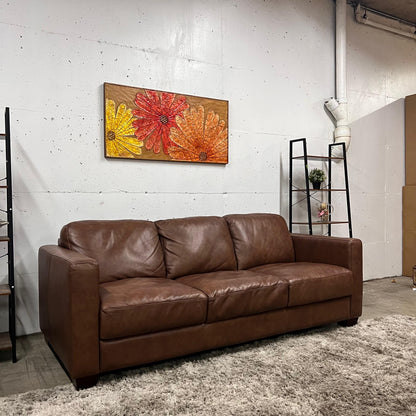 Genuine italian leather sofa.