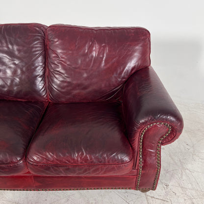 Natuzzi distressed sofa set. Loveseat + single seater