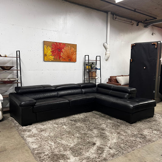 Scan design leather sectional