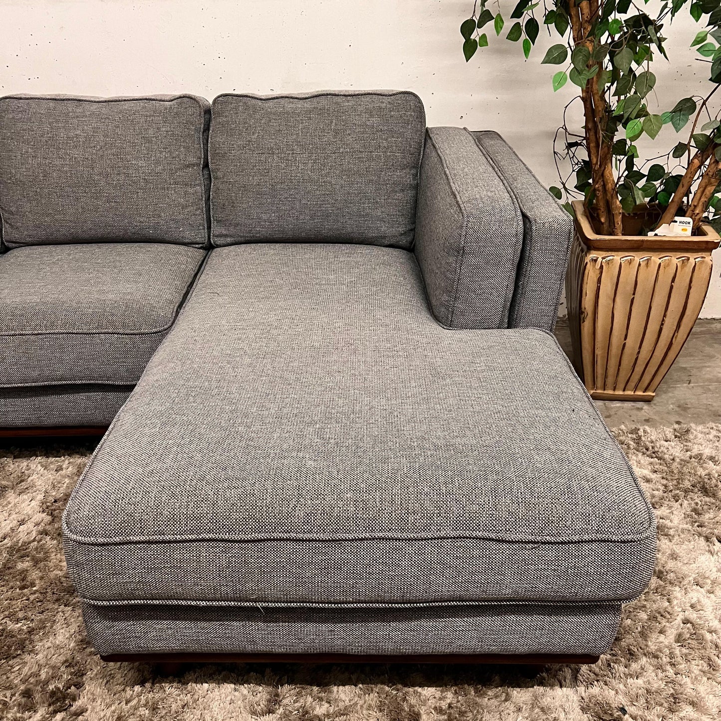 Q living MCM Sectional. L shaped sofa couch.