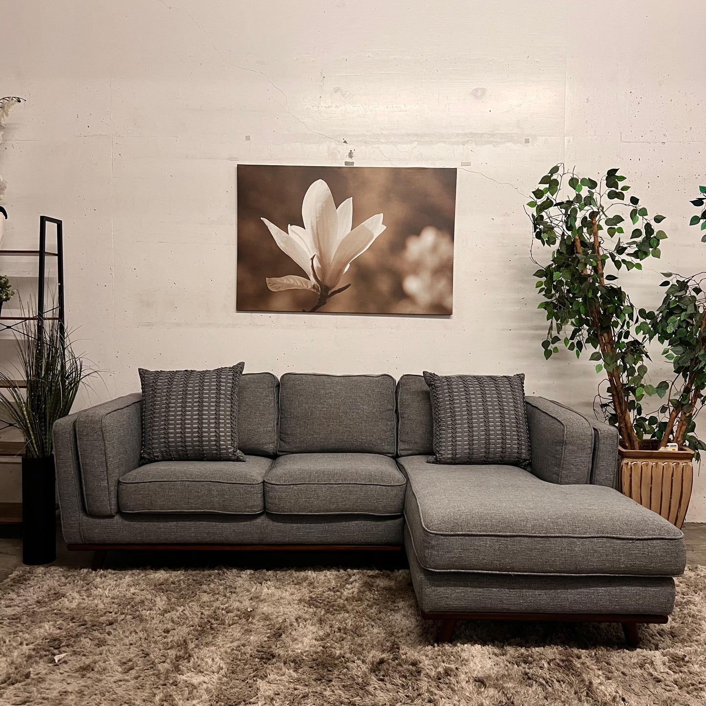 Q living MCM Sectional. L shaped sofa couch.