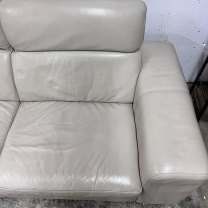 Italian leather sectional.