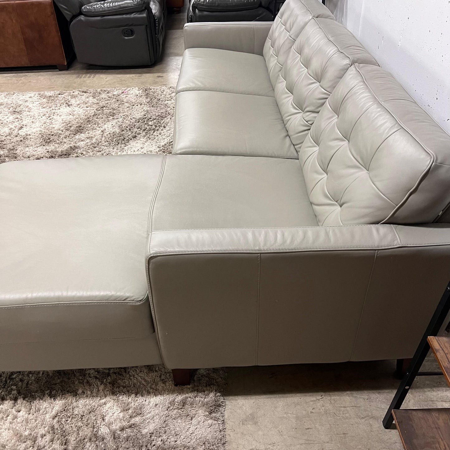 Amax leather sectional.