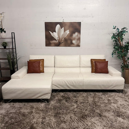 Natuzzi italia full grain leather sectional
