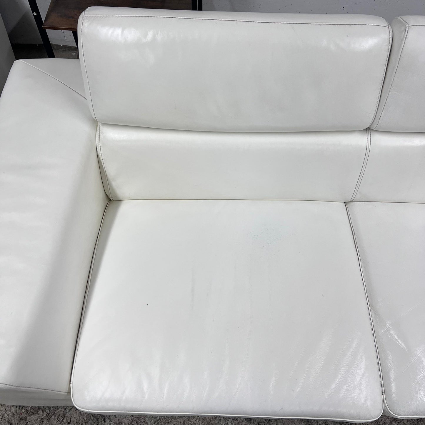 Scan design leather sectional.