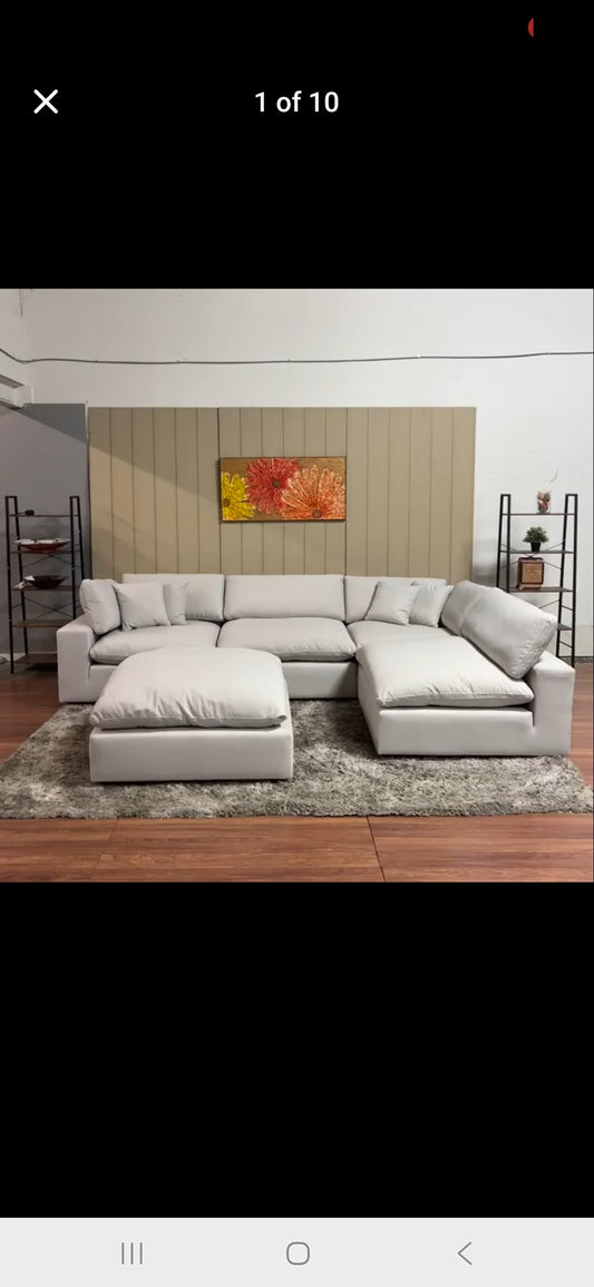 6 piece cloud sectional