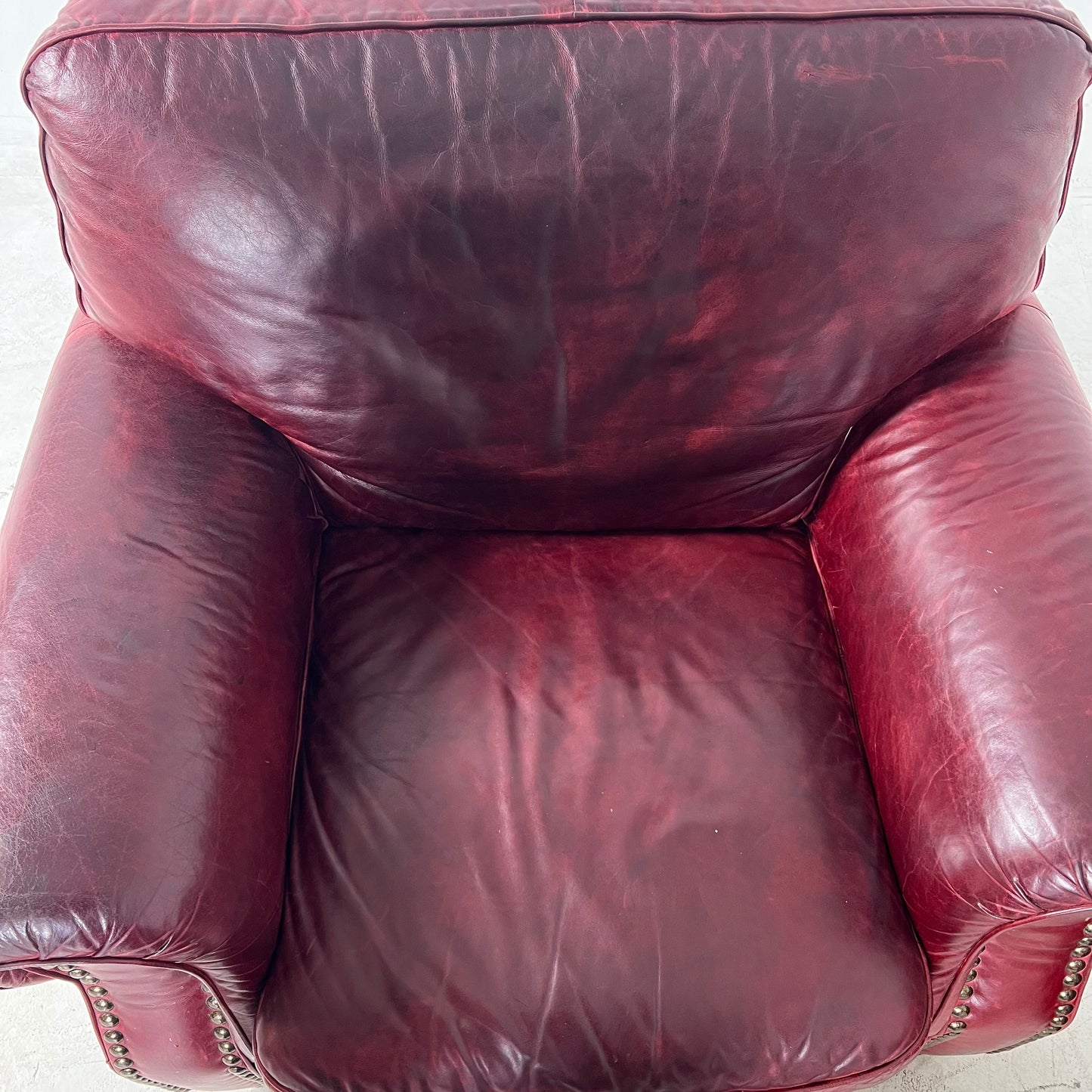 Natuzzi distressed sofa set. Loveseat + single seater