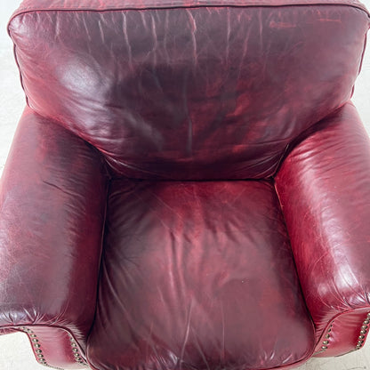 Natuzzi distressed sofa set. Loveseat + single seater