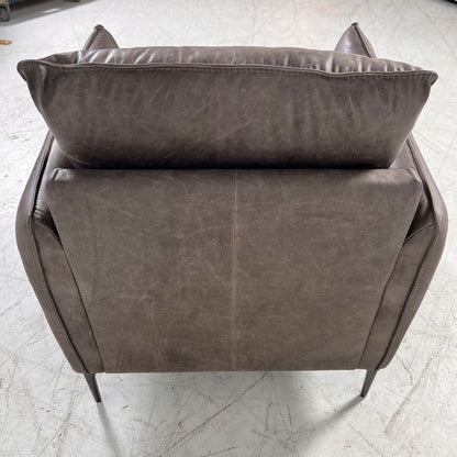 Stylus Aldo aniline leather chair. Genuine leather armchair