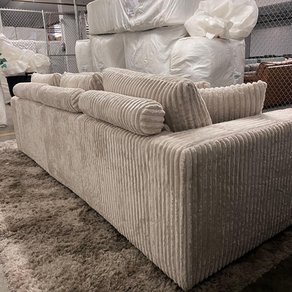 Casa bella thick striped corduroy sectional