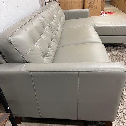 Amax leather sectional.