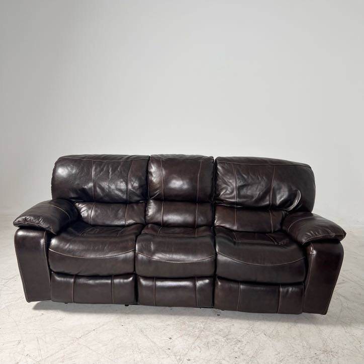 Power reclining sofa set. Genuine leather Power recliner set.