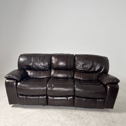 Power reclining sofa set. Genuine leather Power recliner set.