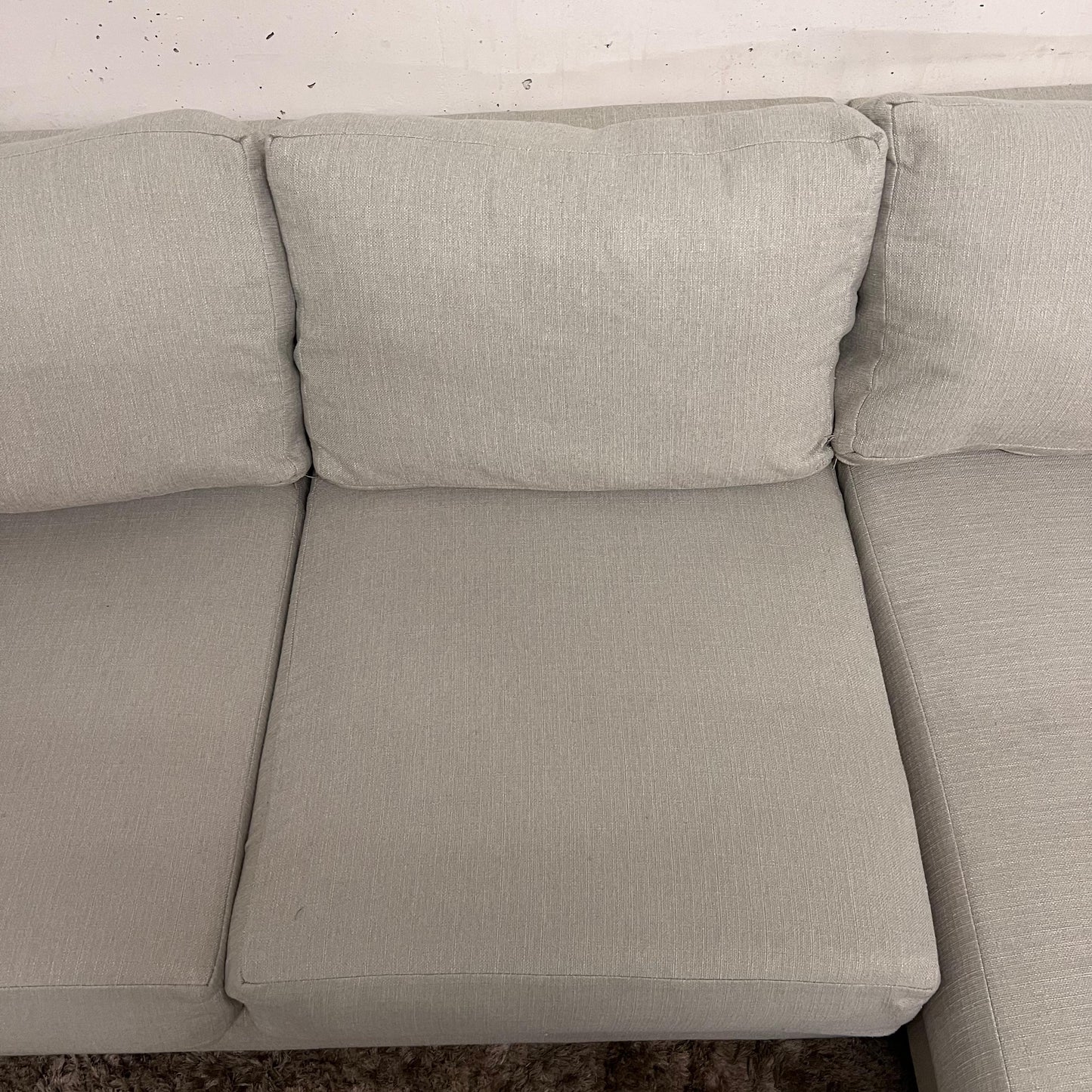 Stylus custom made sectional. L shaped sofa couch.