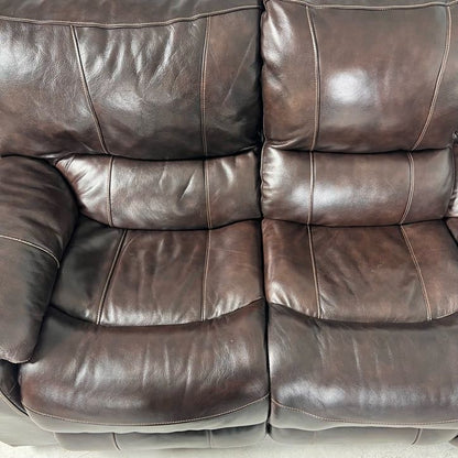 Power reclining sofa set. Genuine leather Power recliner set.