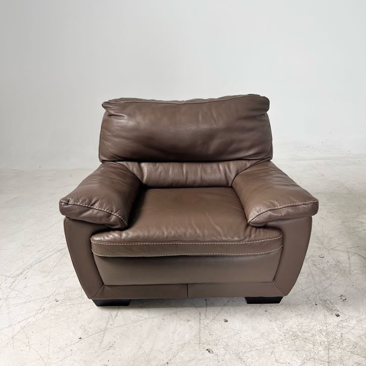 Natuzzi Editions full grain leather sofa set.