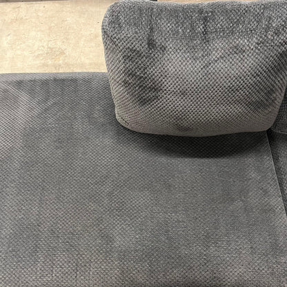 Large sectional with ottoman. Fabric L shaped sofa couch.