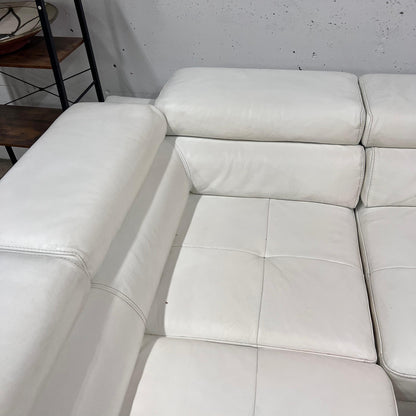 Scan design leather sectional.