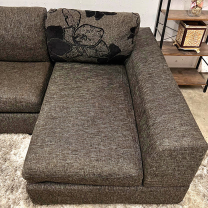 Cozy sectional with matching ottoman