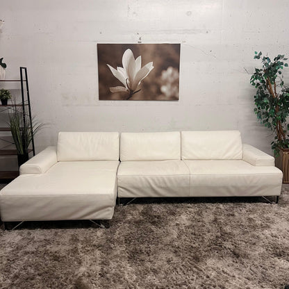 Natuzzi italia full grain leather sectional