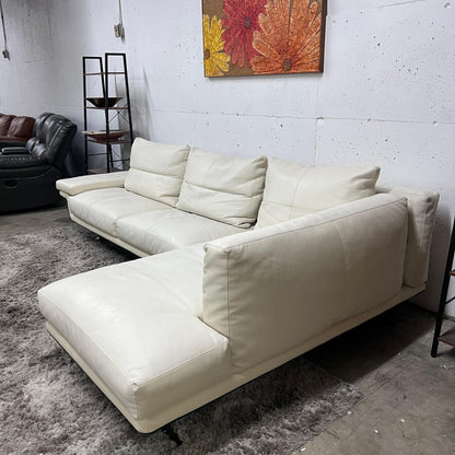Sohome full grain leather sectional
